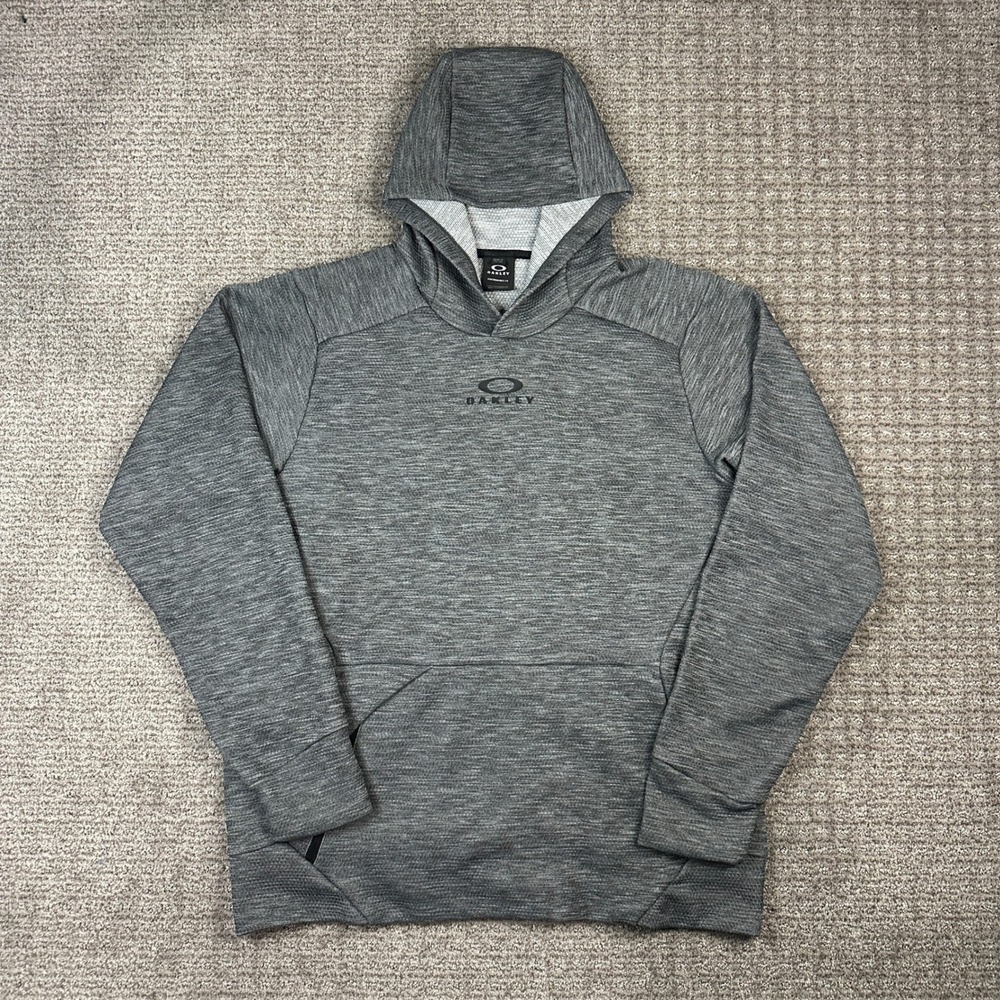 Oakley Mens Performance Fit Hoodie Gray Space Dye Pullover XL Activewear
